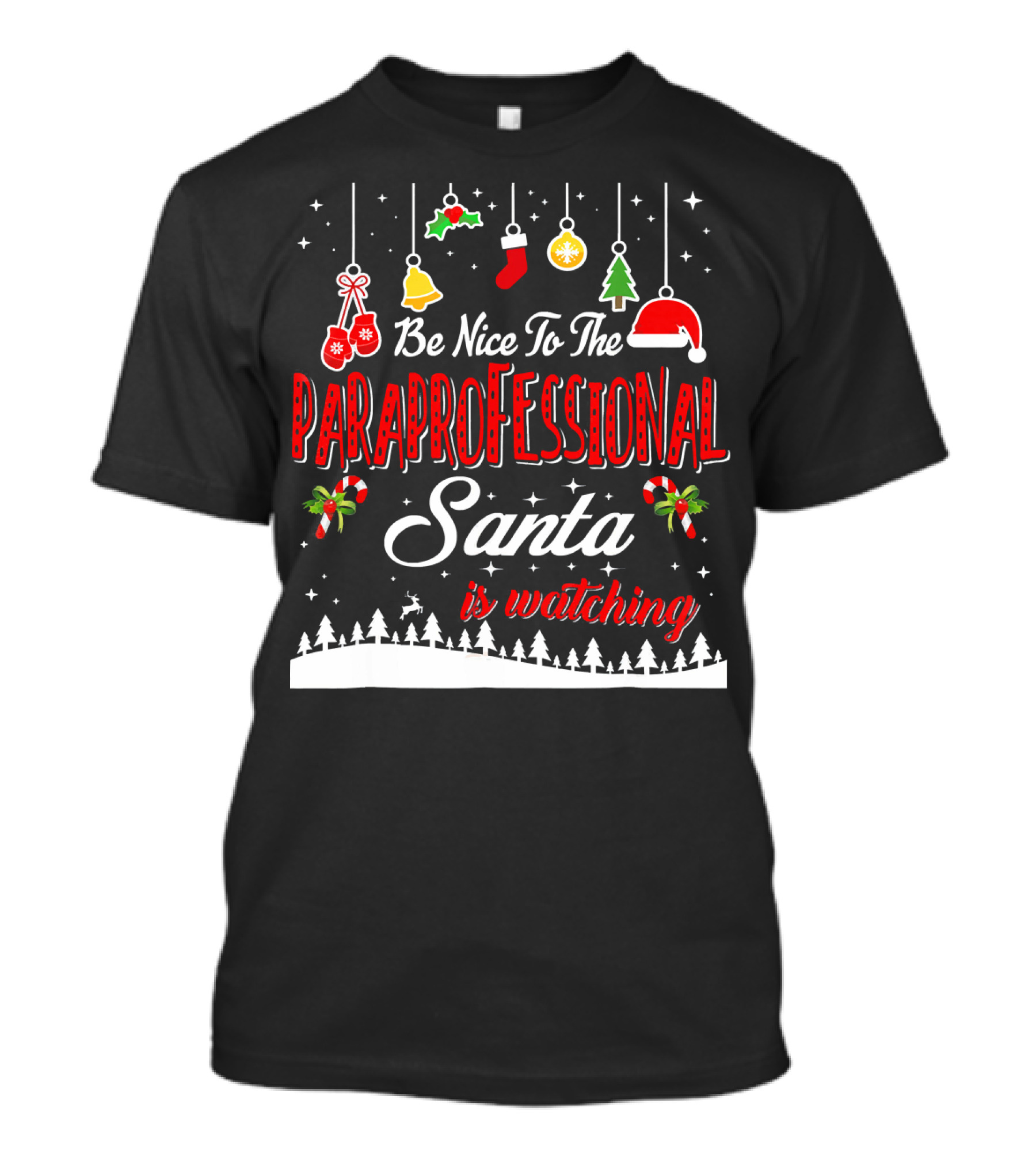 Be Nice To The Paraprofessional Santa Is Watching T-Shirt