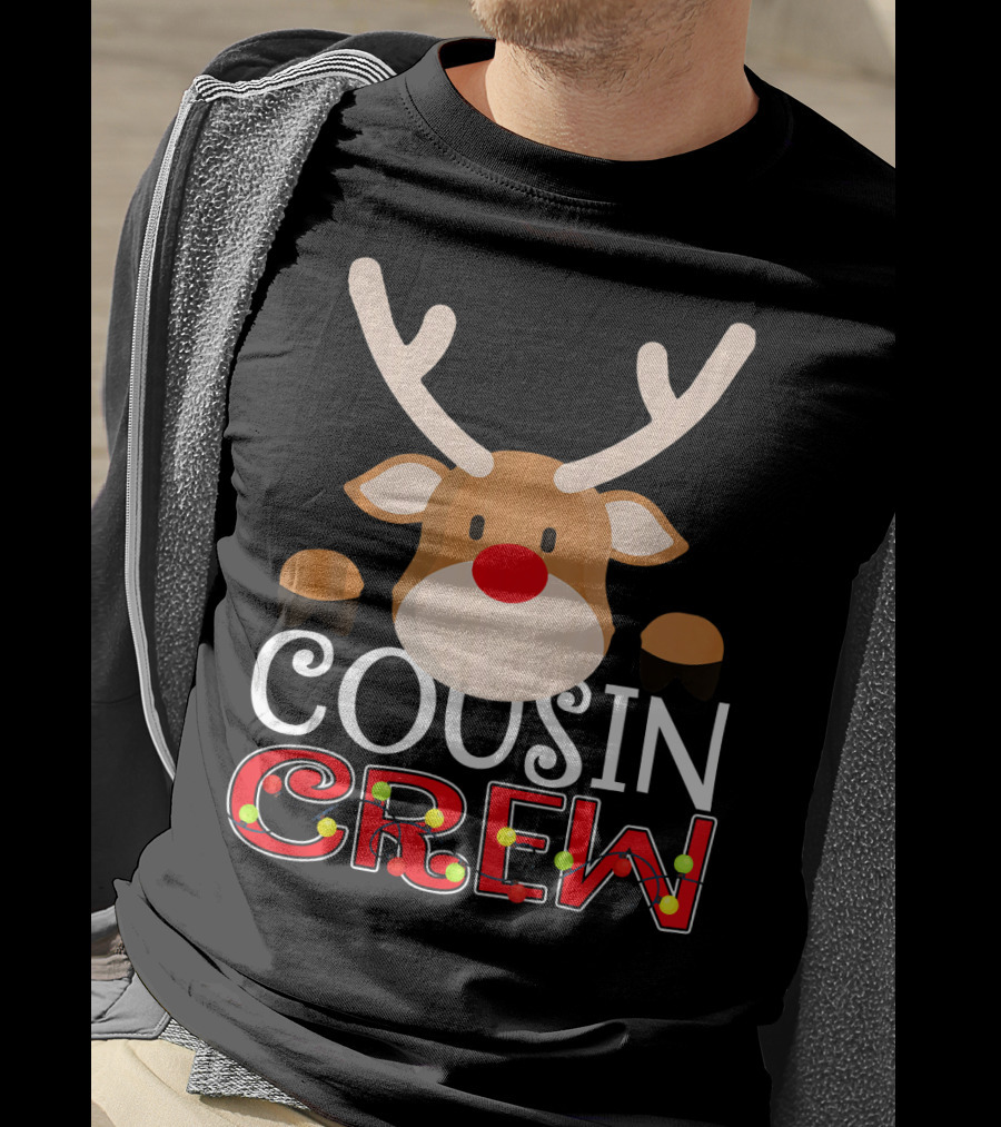 Cousin Crew Reindeer Kids Matching Family T-Shirt
