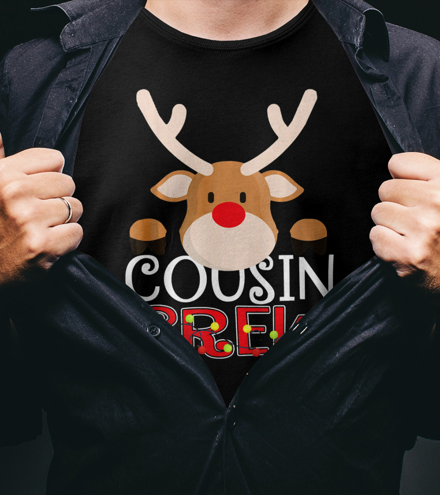 Cousin Crew Reindeer Kids Matching Family T-Shirt