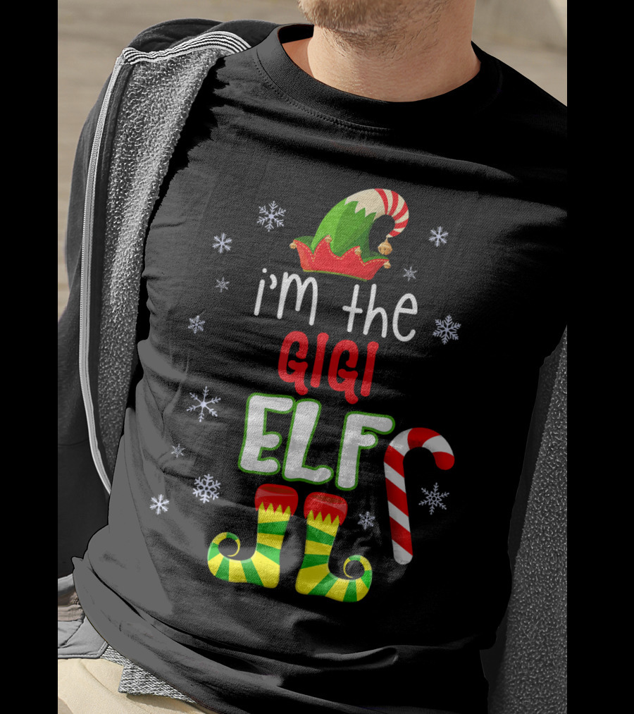 I'm The Gigi Elf Candy Cane Christmas Celebrations T-Shirt