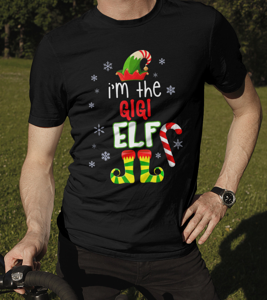 I'm The Gigi Elf Candy Cane Christmas Celebrations T-Shirt