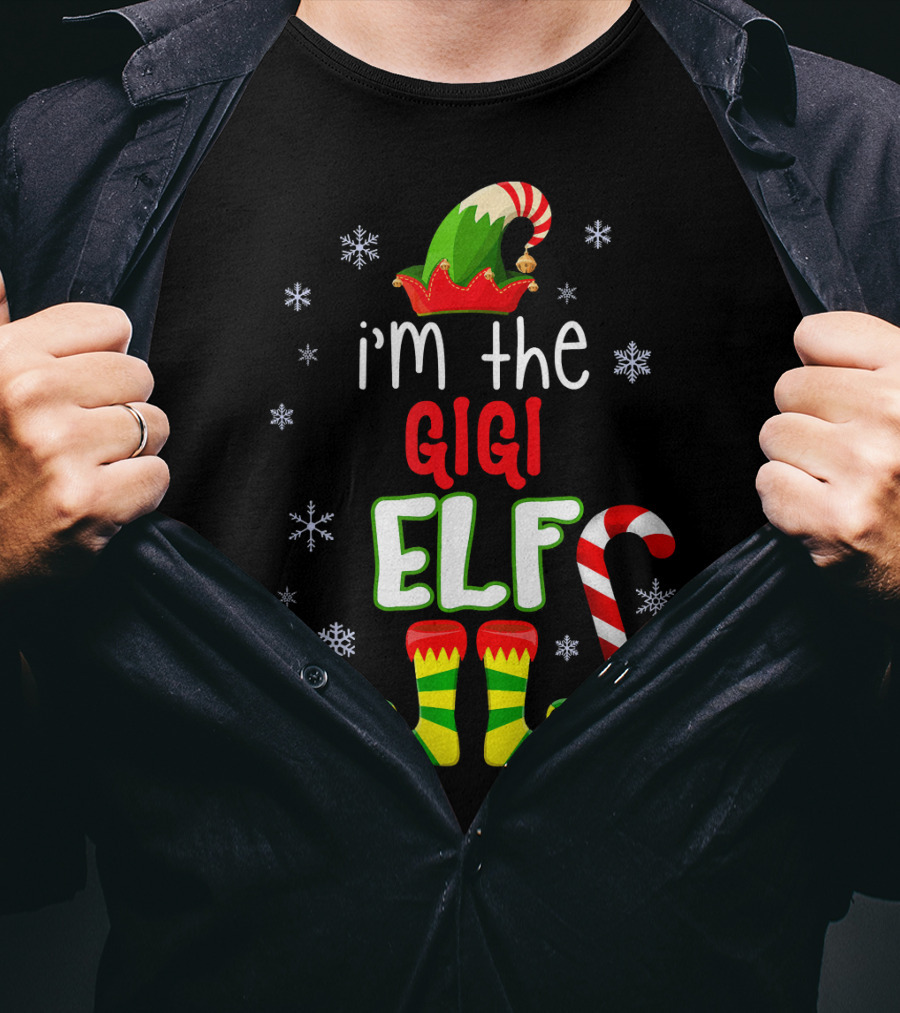 I'm The Gigi Elf Candy Cane Christmas Celebrations T-Shirt