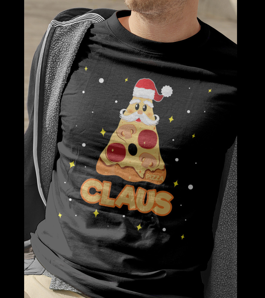 Pizza Claus Funny Santa Merry Crustmas T-Shirt