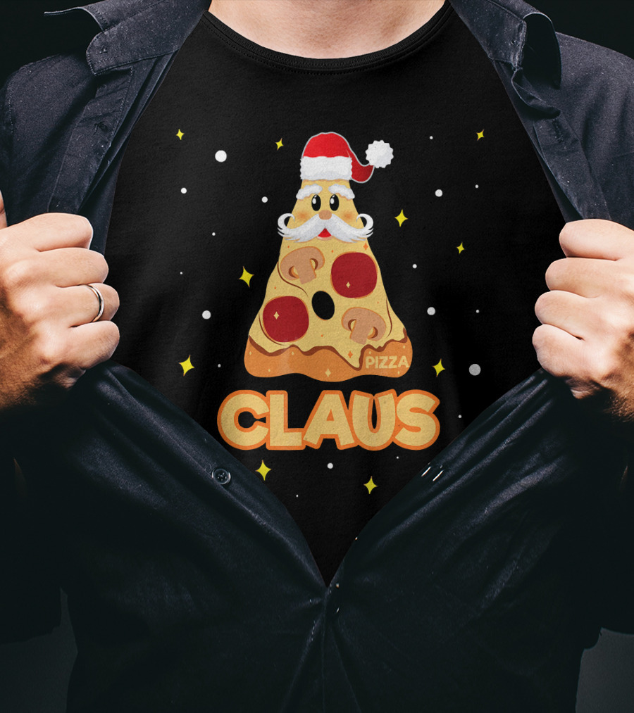 Pizza Claus Funny Santa Merry Crustmas T-Shirt