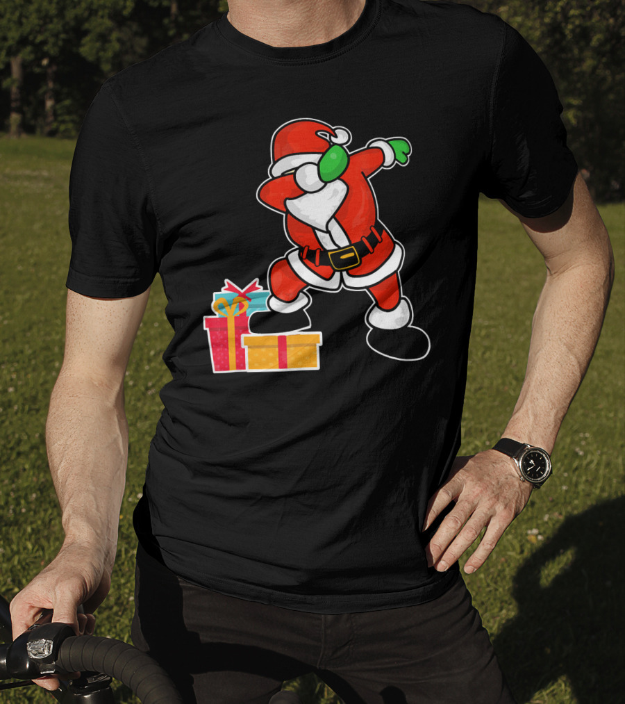 Cute Santa Dabbing With Gifts T-Shirt