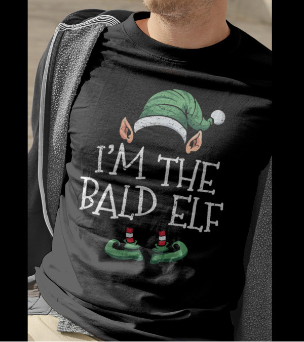 I'm The Bald Elf Christmas Family Group Matching T-Shirt