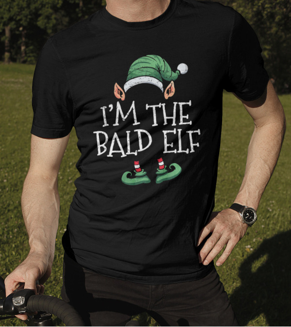 I'm The Bald Elf Christmas Family Group Matching T-Shirt