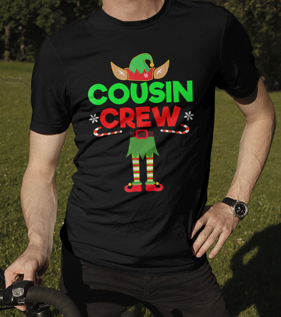 Cousin Crew Elf Outfit Christmas Family Matching T-Shirt