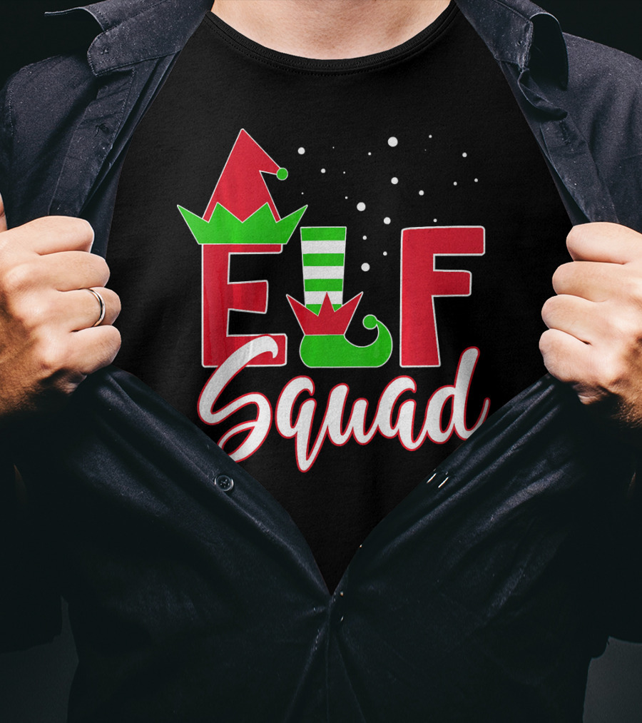 Elf Squad Christmas Teachers Holiday Team T-Shirt