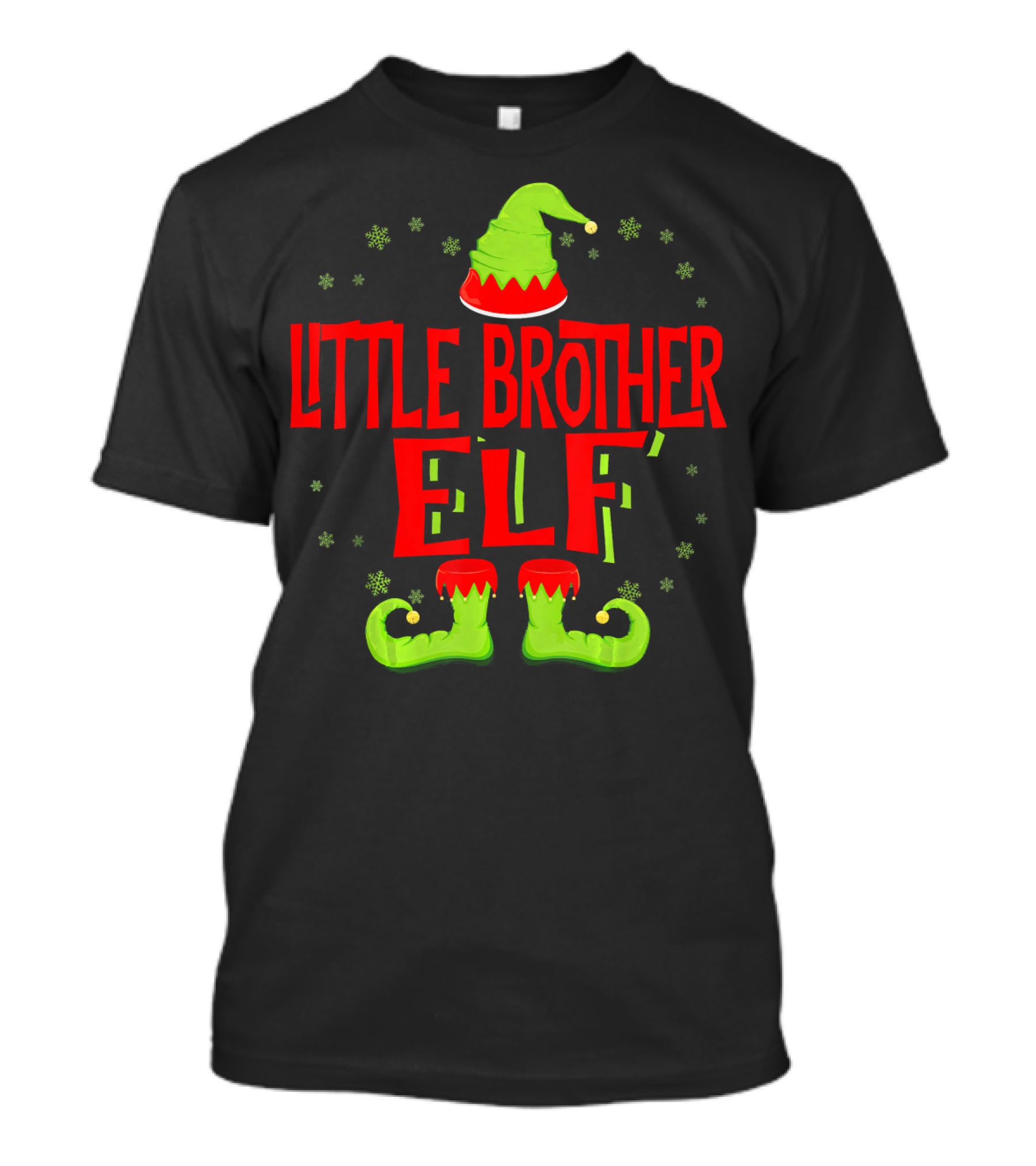 Little Brother Elf Matching Family Christmas T-Shirt