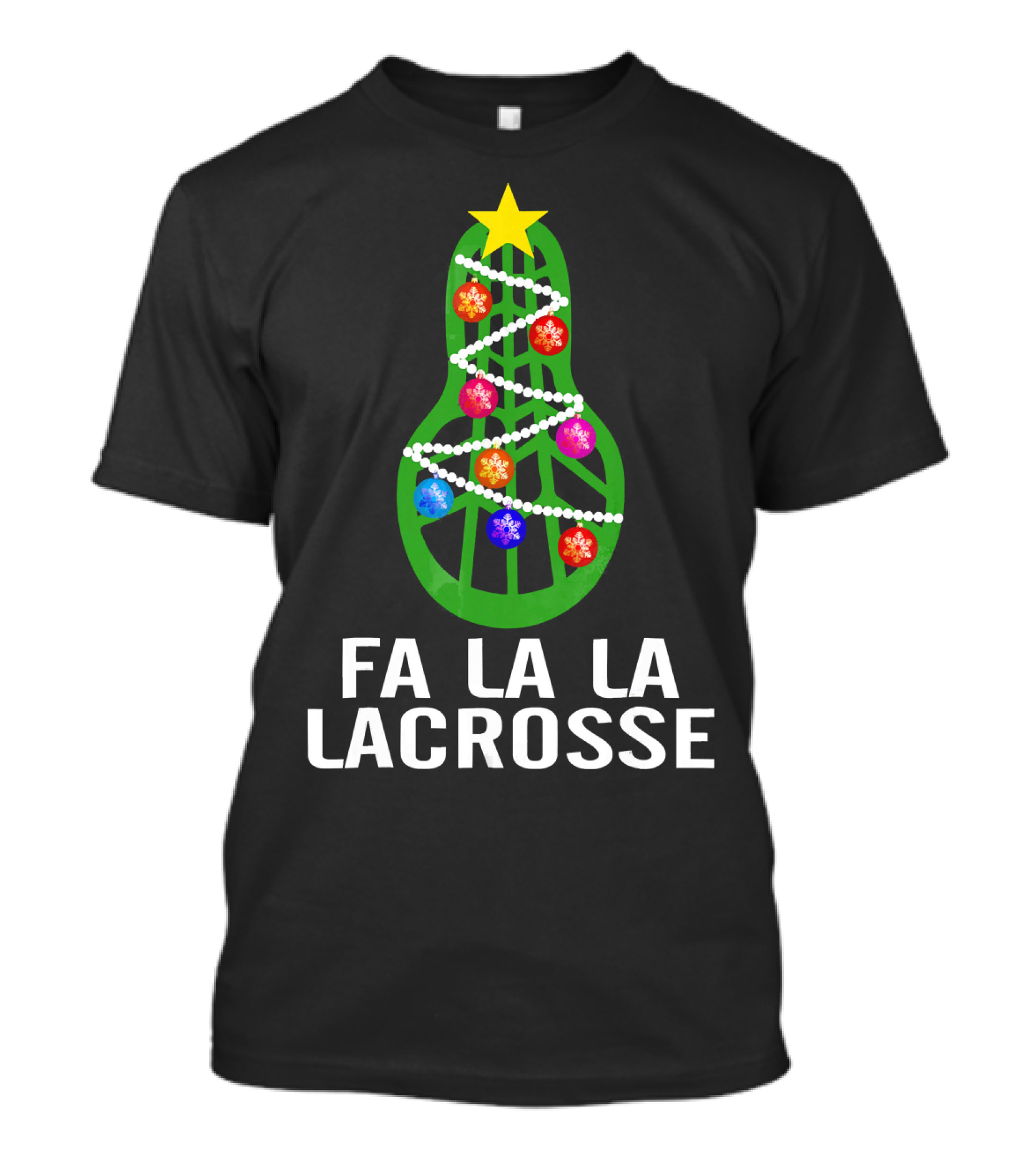 Fa La La Lacrosse Christmas Tree Holiday T-Shirt