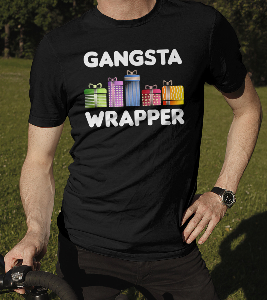 Gangsta Wrapper Funny Christmas Cool Xmas Pun T-Shirt