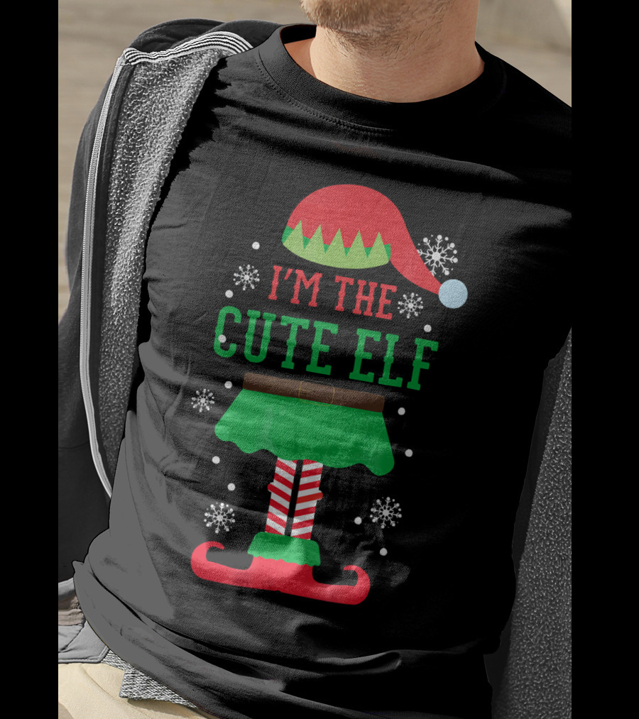 I'm The Cute Elf With Snowflakes T-Shirt