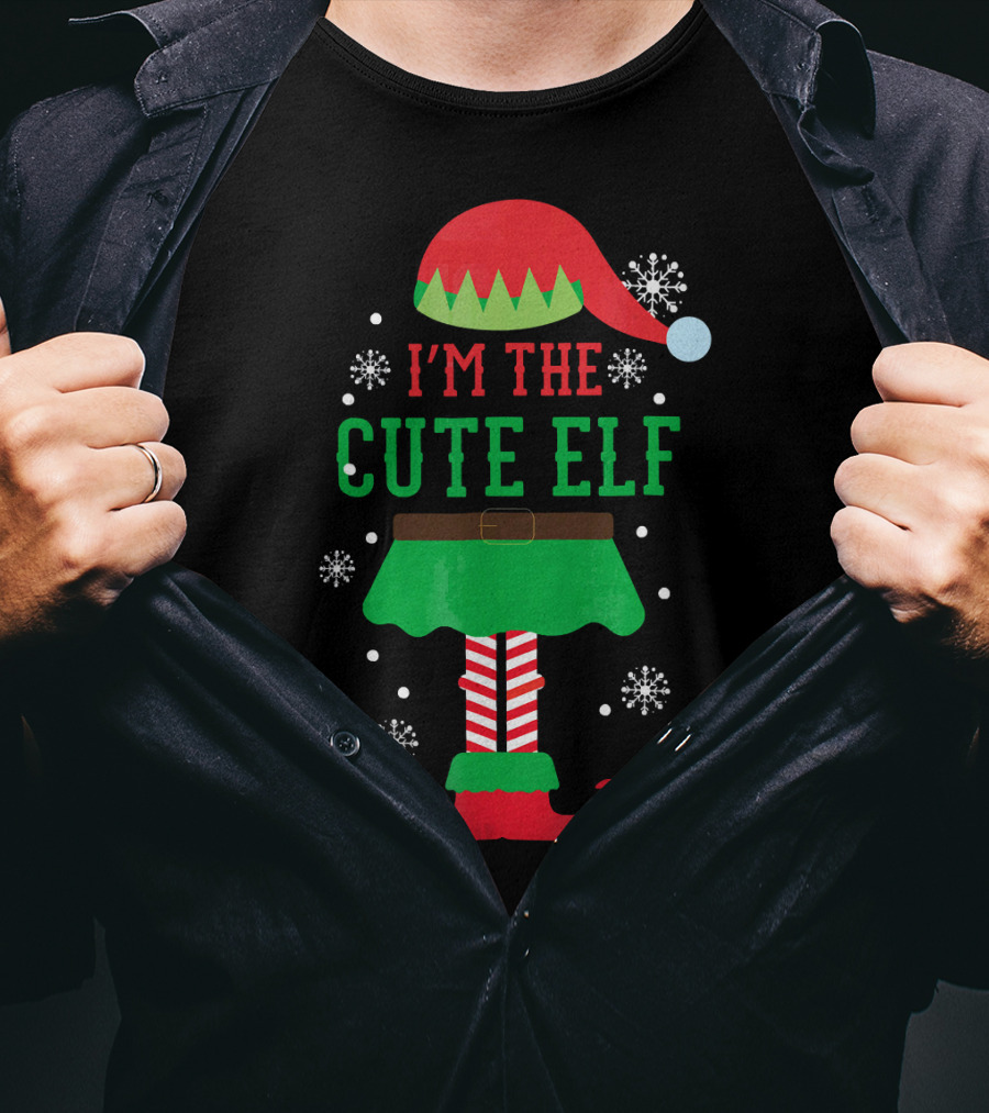 I'm The Cute Elf With Snowflakes T-Shirt