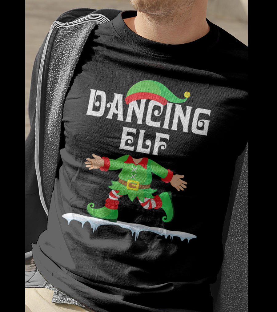 Dancing Elf Walking On Snow Dance T-Shirt