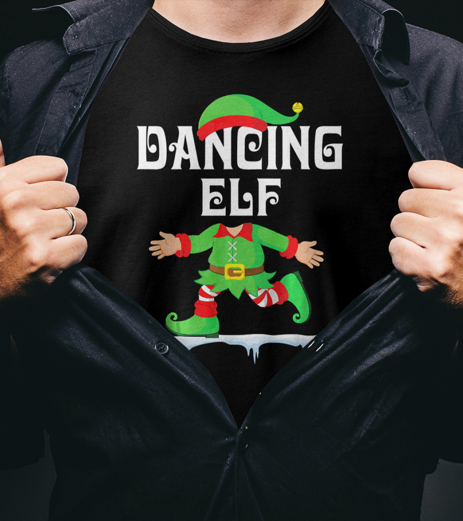 Dancing Elf Walking On Snow Dance T-Shirt