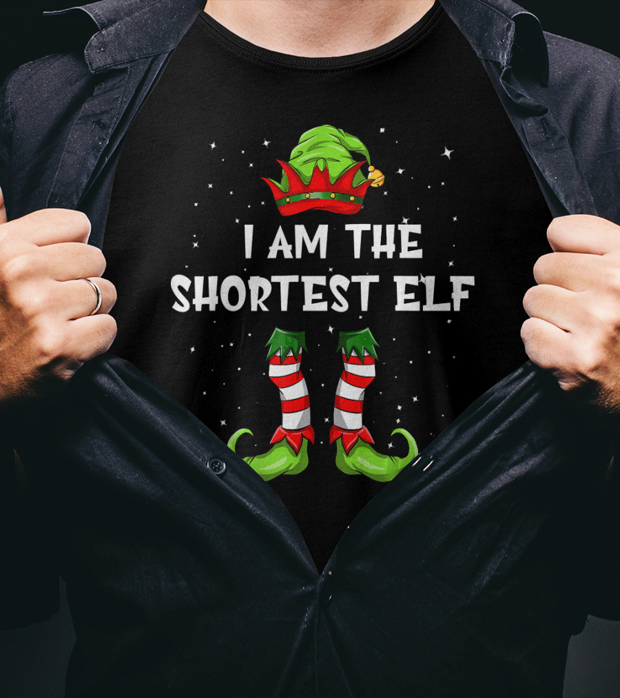 I Am The Shortest Elf Matching Group Chris Festive T-Shirt
