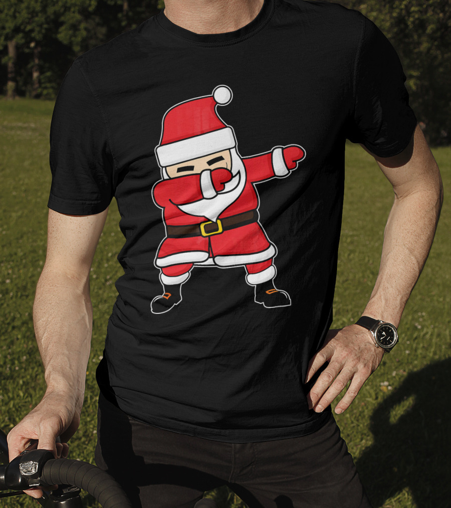 Dabbing Santa Claus Funny Christmas Pose T-Shirt