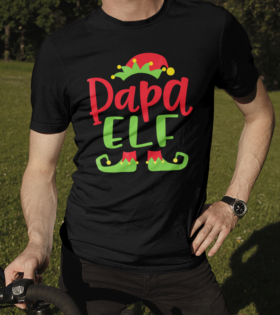Papa Elf Christmas Match Holiday Humor T-Shirt
