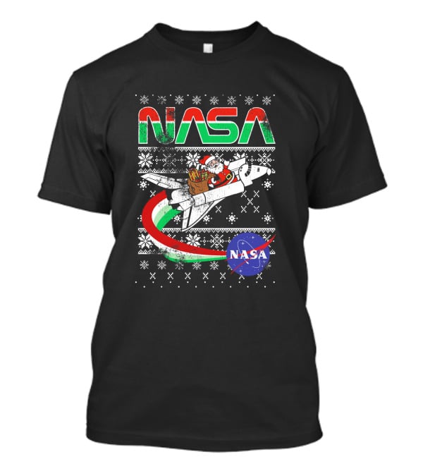 NASA Santa Sleigh Rocket Christmas Extravaganza T-Shirt