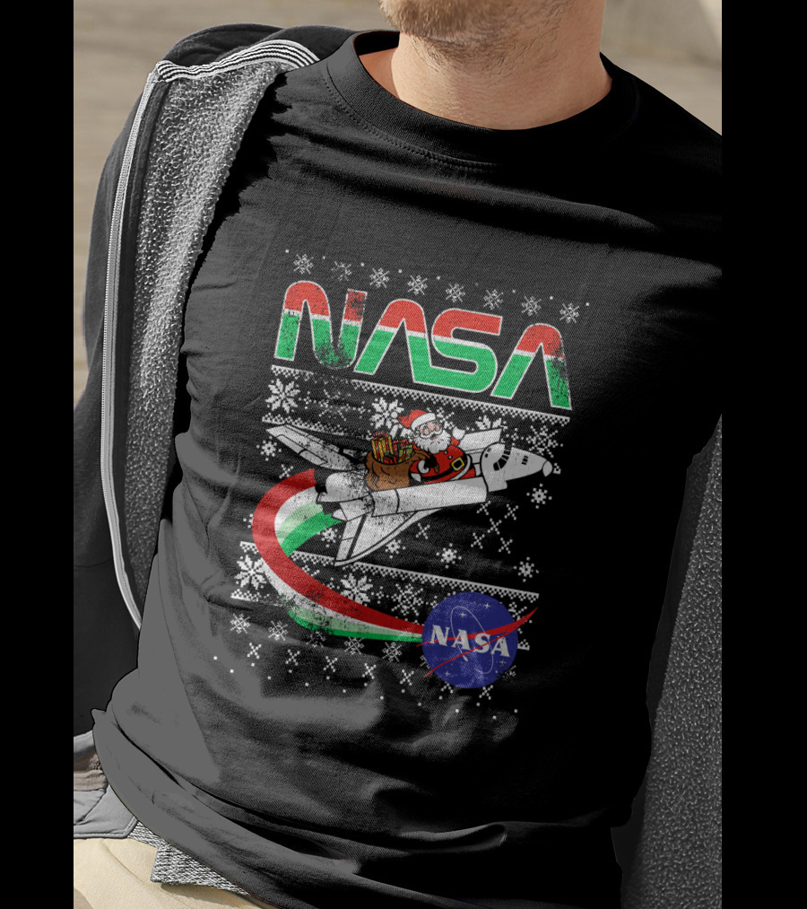 NASA Santa Sleigh Rocket Christmas Extravaganza T-Shirt