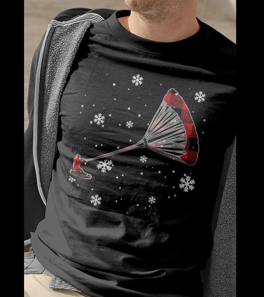 Snowflake Kiteboarding Plaid Adventures T-Shirt