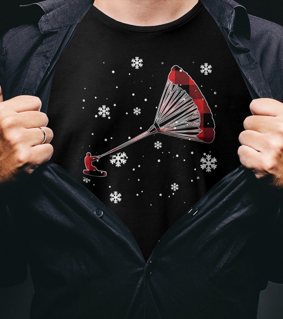 Snowflake Kiteboarding Plaid Adventures T-Shirt