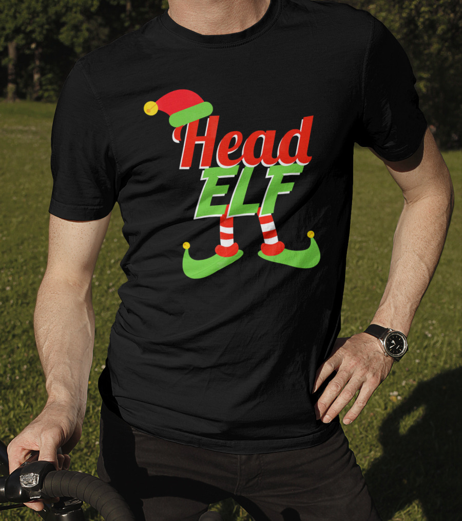 Head Elf Christmas Outfit With Hat And Curled Shoes T-Shirt