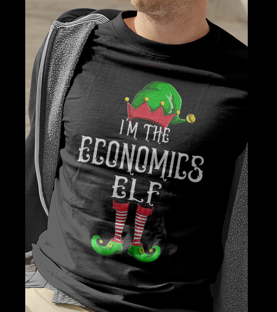 I'm The Economics Elf Matching Family Group Christmas Holiday Pajama Party T-Shirt