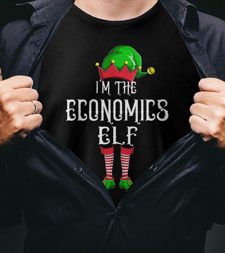 I'm The Economics Elf Matching Family Group Christmas Holiday Pajama Party T-Shirt