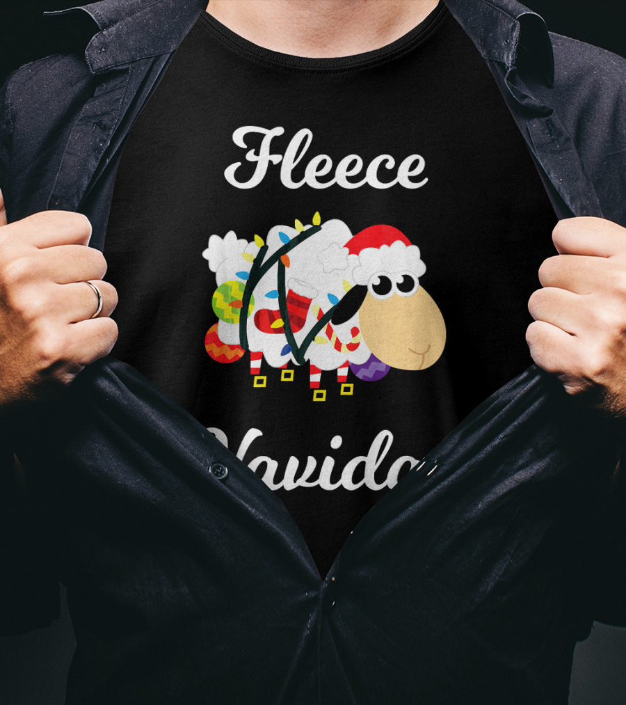 Fleece Navidad Funny Feliz Mexican Sheep Christmas Jumper Santa Hat T-Shirt