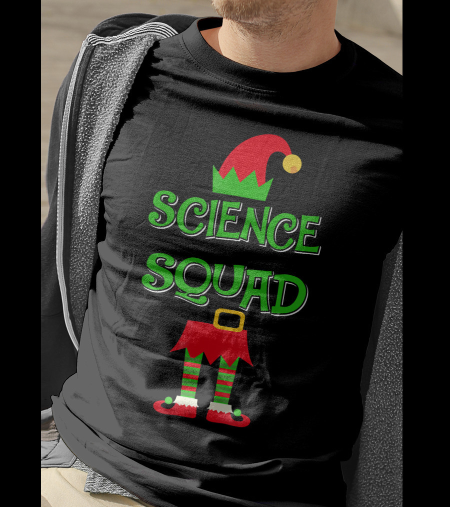 Science Squad Christmas Elf Teacher T-Shirt