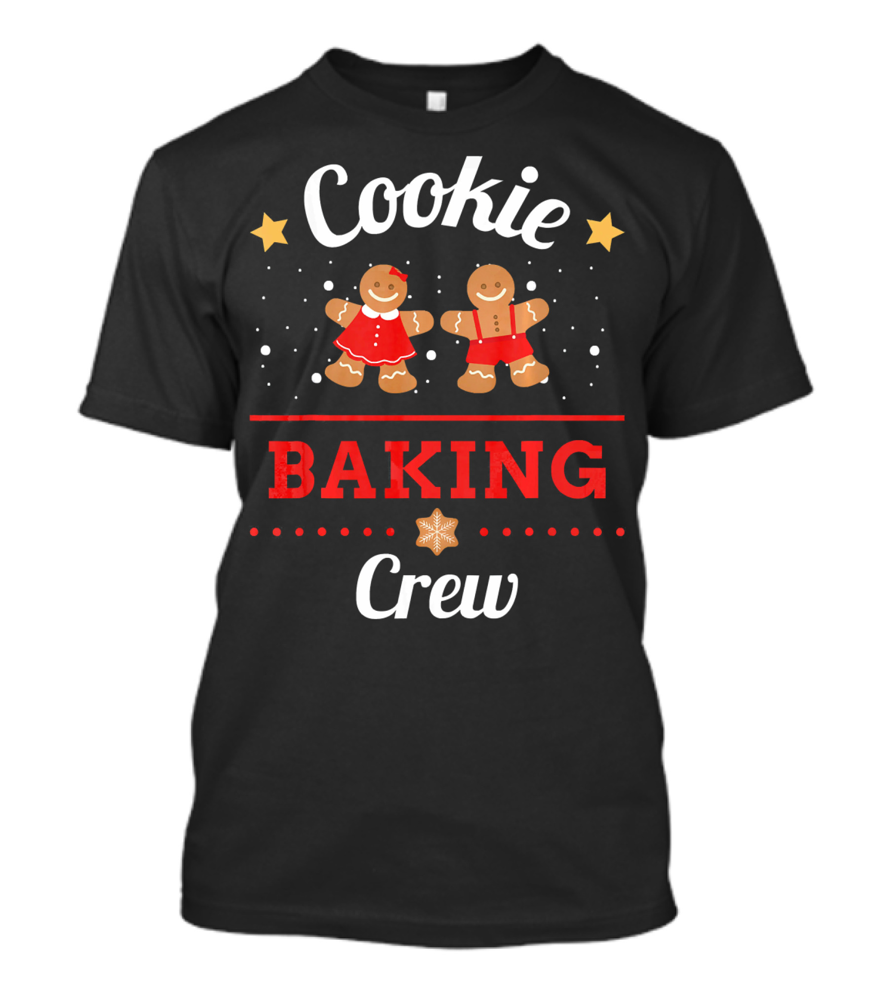 Cookie Baking Crew Gingerbread Christmas Stars T-Shirt