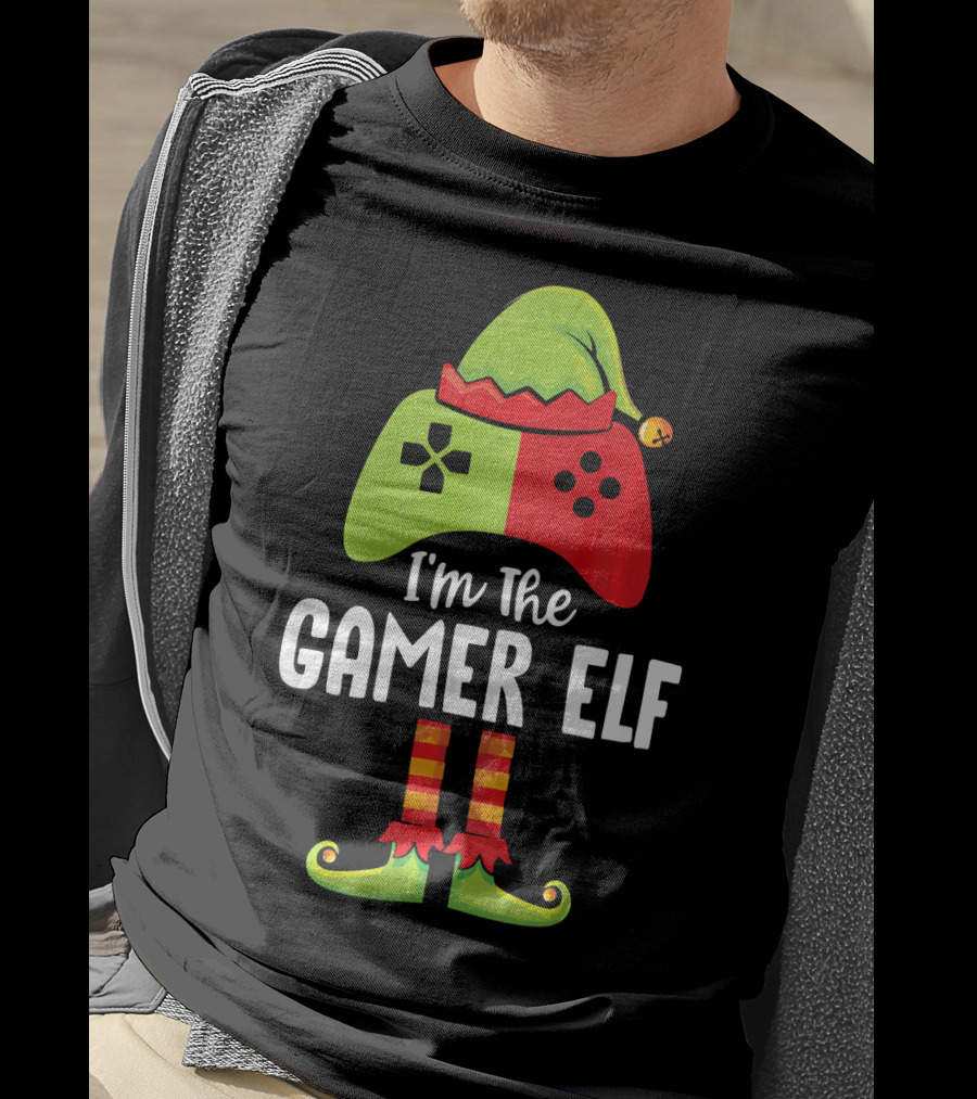 I'm The Gamer Elf Controller Hat Festive Costume T-Shirt