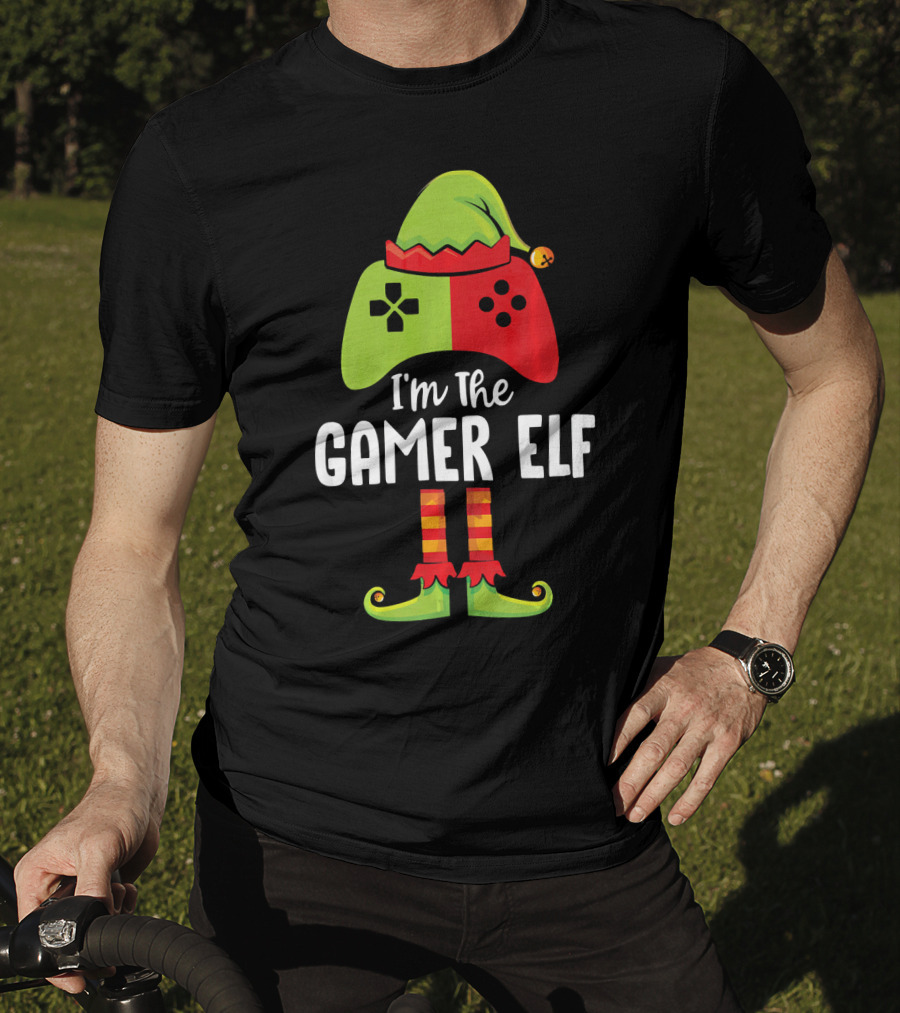 I'm The Gamer Elf Controller Hat Festive Costume T-Shirt