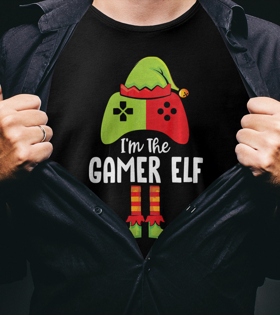I'm The Gamer Elf Controller Hat Festive Costume T-Shirt
