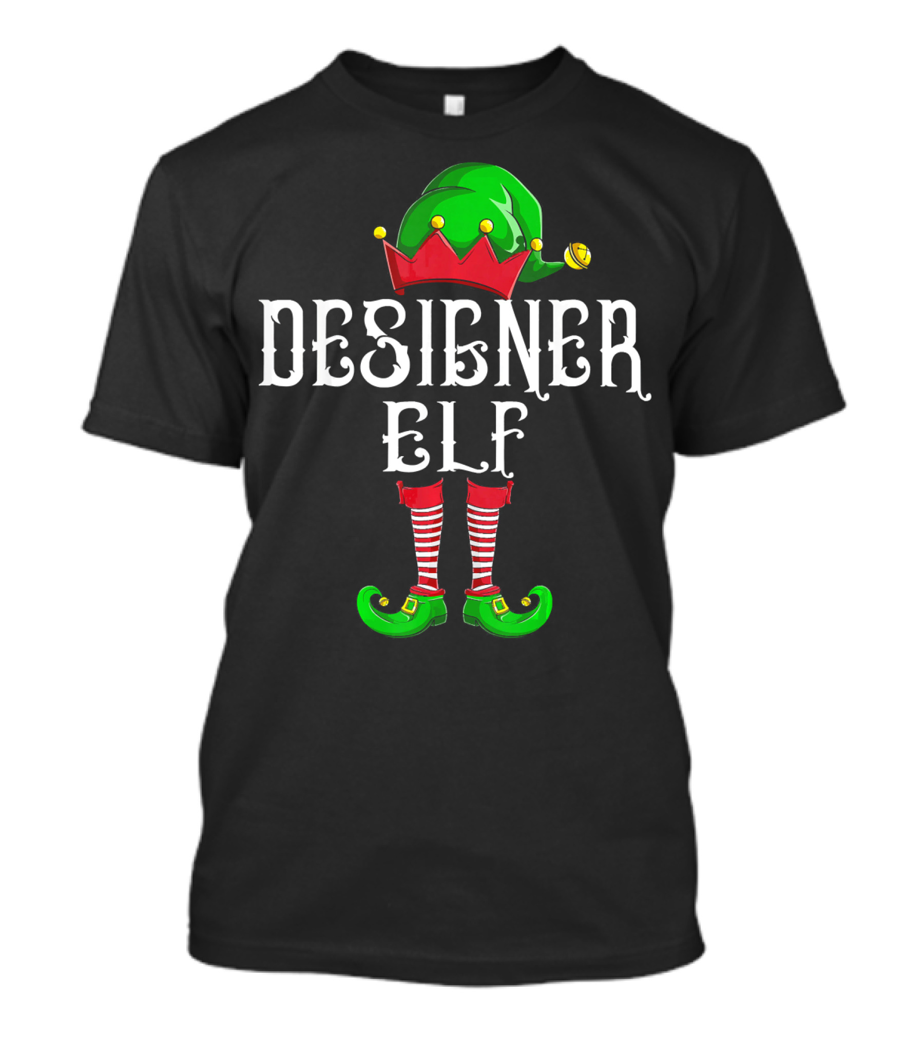 Designer Elf Xmas Elves Festive Holiday T-Shirt