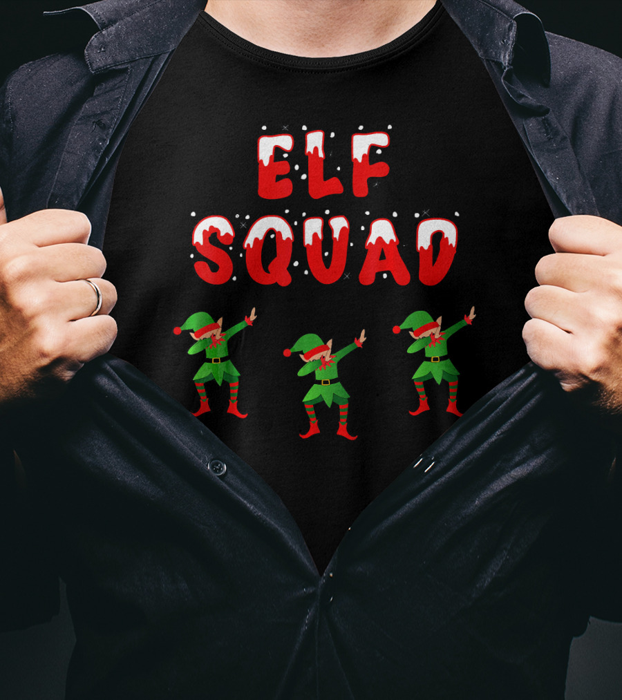 Elf Squad Funny Christmas Dabb T-Shirt