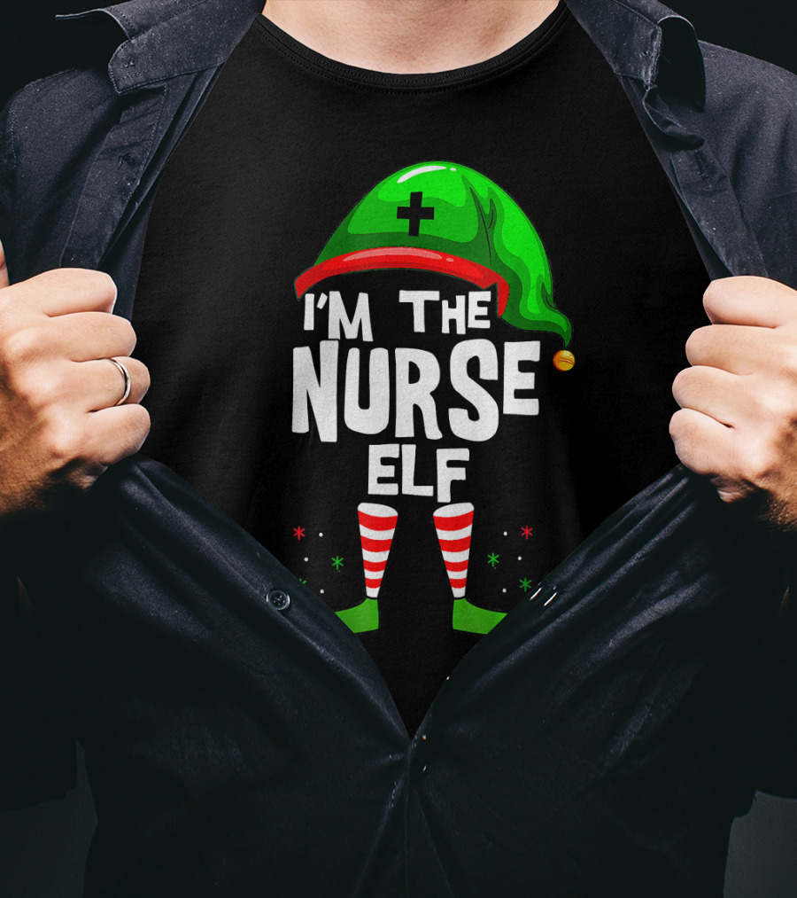 I'm The Nurse Elf RN Nurse Elf Christmas Costume T-Shirt