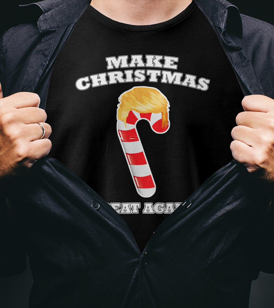 Make Christmas Great Again Candy Cane Holiday T-Shirt