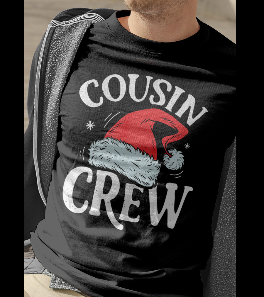 Cousin Crew Santa Hat Christmas T-Shirt