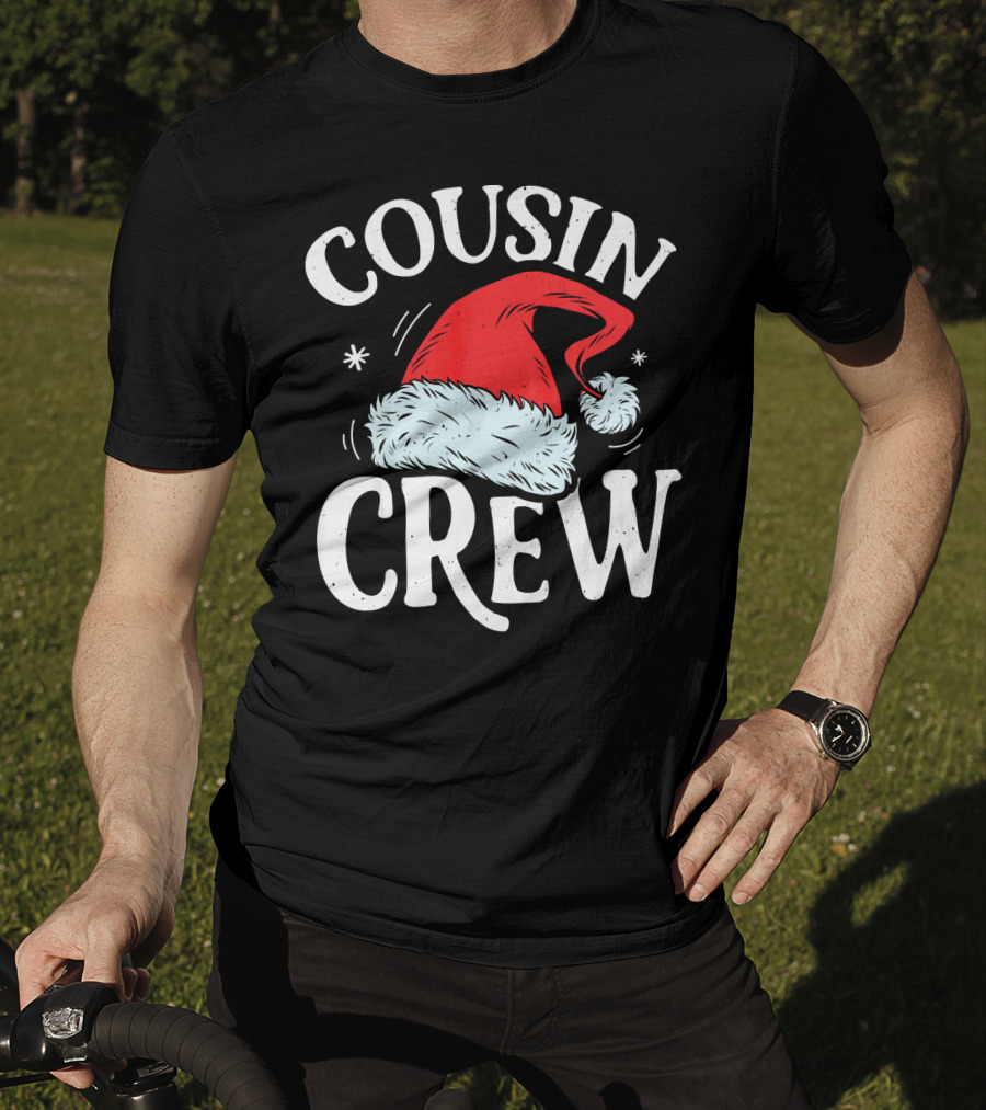 Cousin Crew Santa Hat Christmas T-Shirt