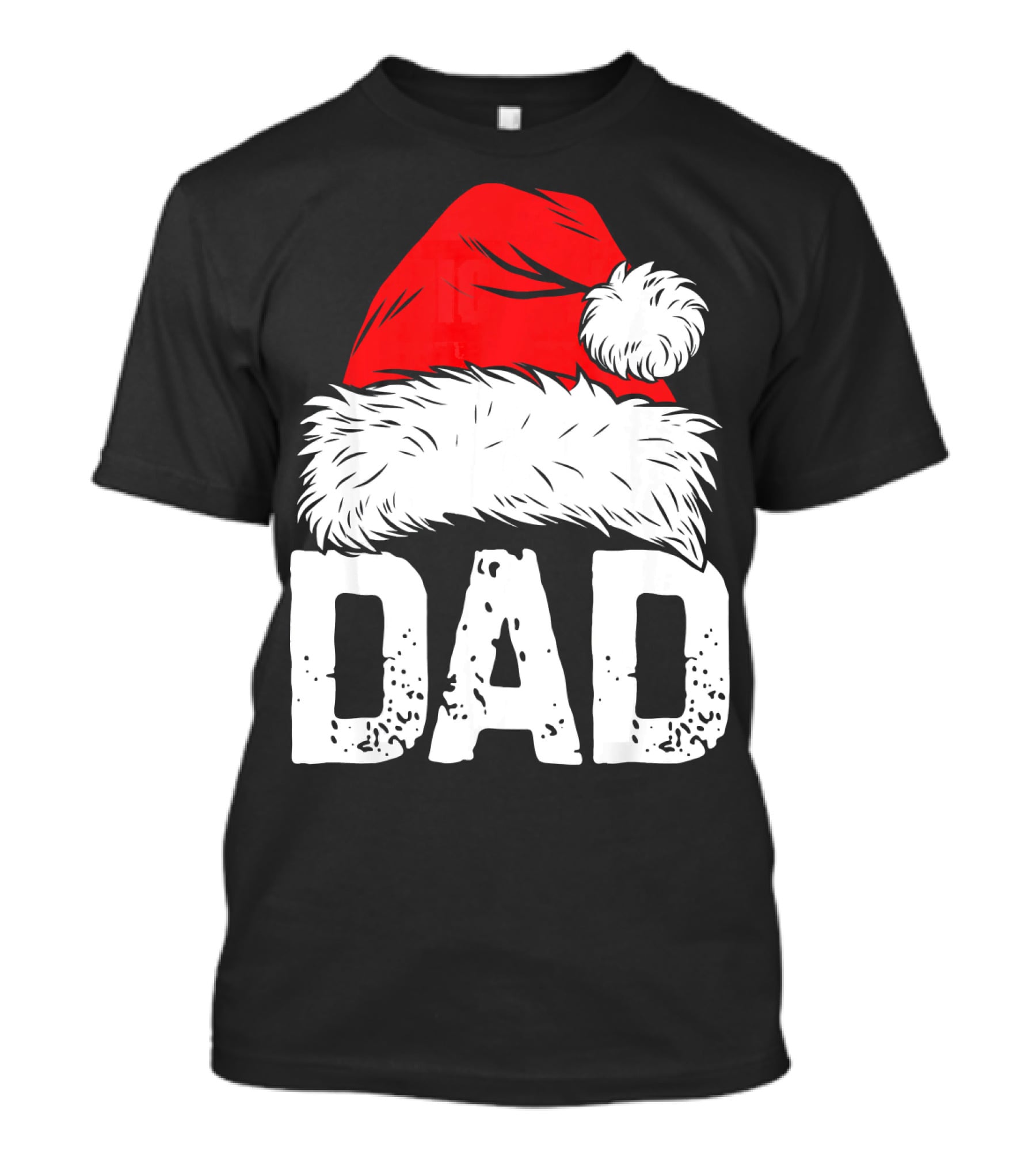 Dad Santa Hat Christmas Family Match T-Shirt