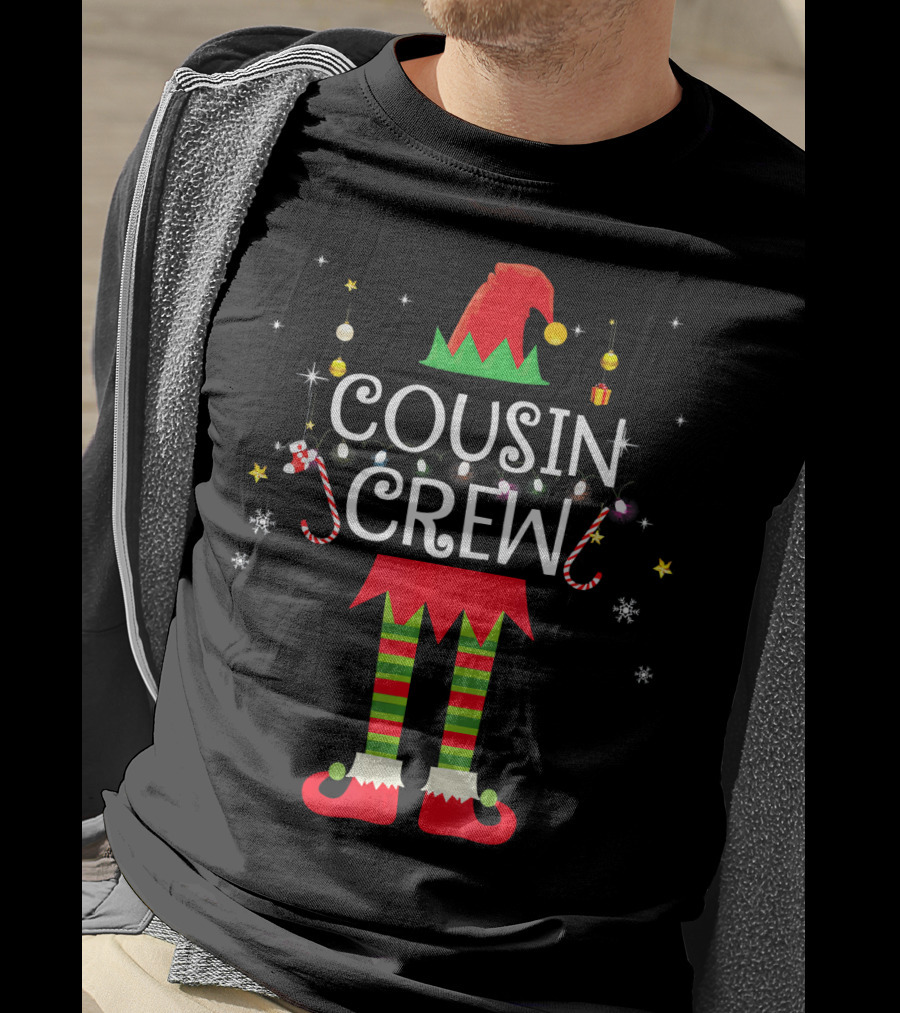 Cousin Crew Elf Holiday Matching Family T-Shirt
