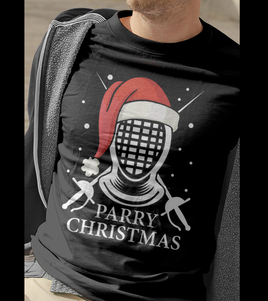 Parry Christmas Fencing Santa T-Shirt
