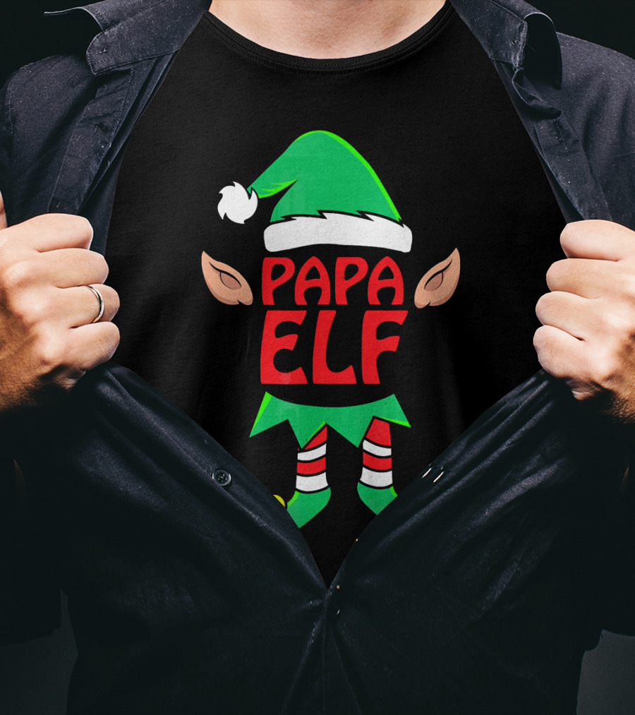 Papa ELF Family Christmas Costume T-Shirt