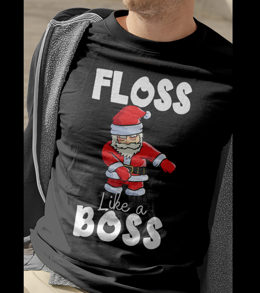 Floss Like A Boss Santa T-Shirt