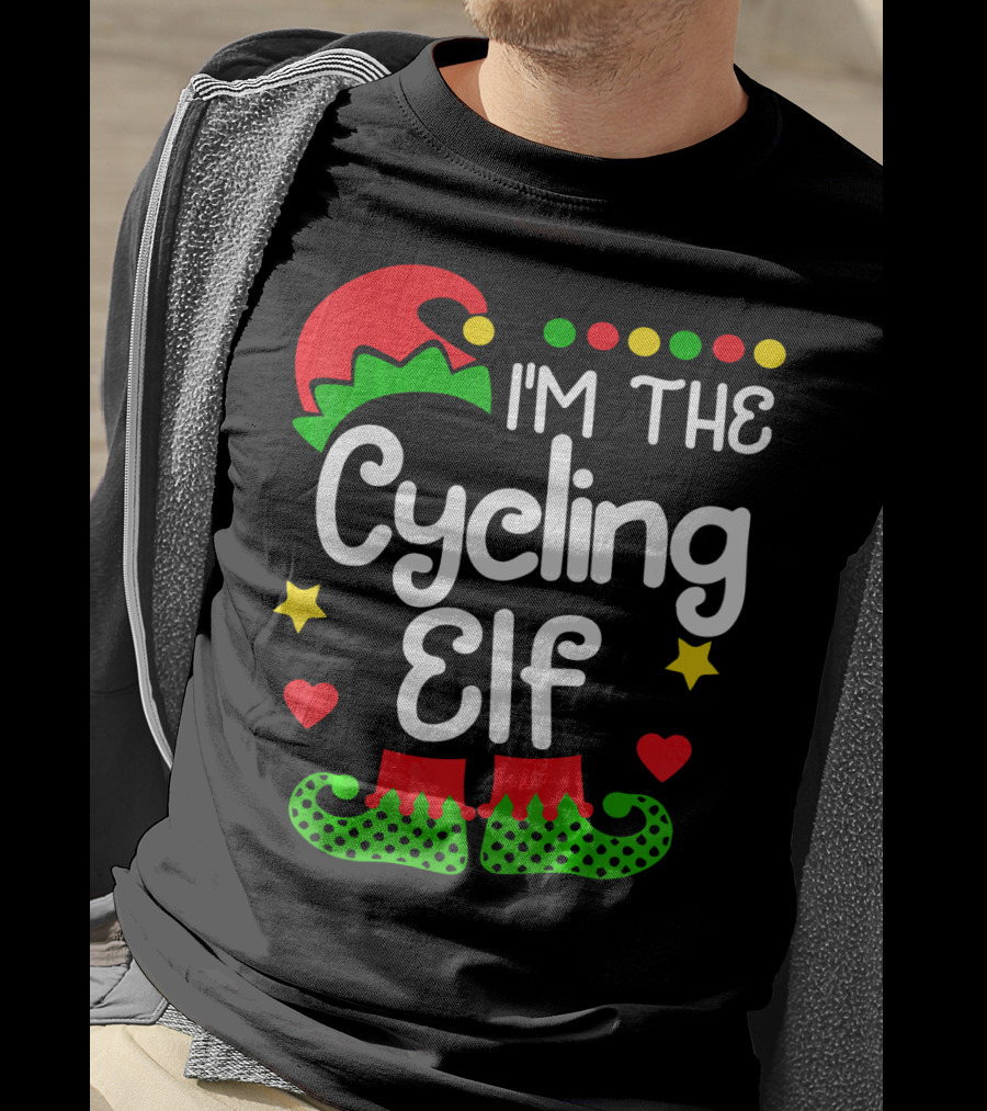 I'm The Cycling Elf Christmas Family Holiday Fun T-Shirt