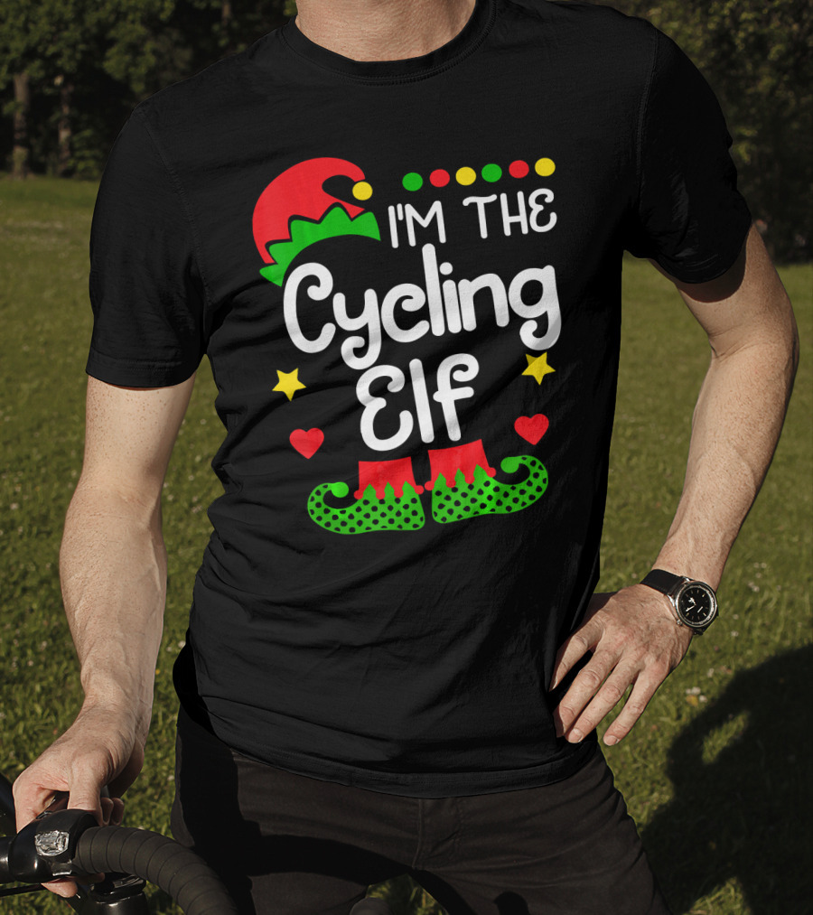 I'm The Cycling Elf Christmas Family Holiday Fun T-Shirt