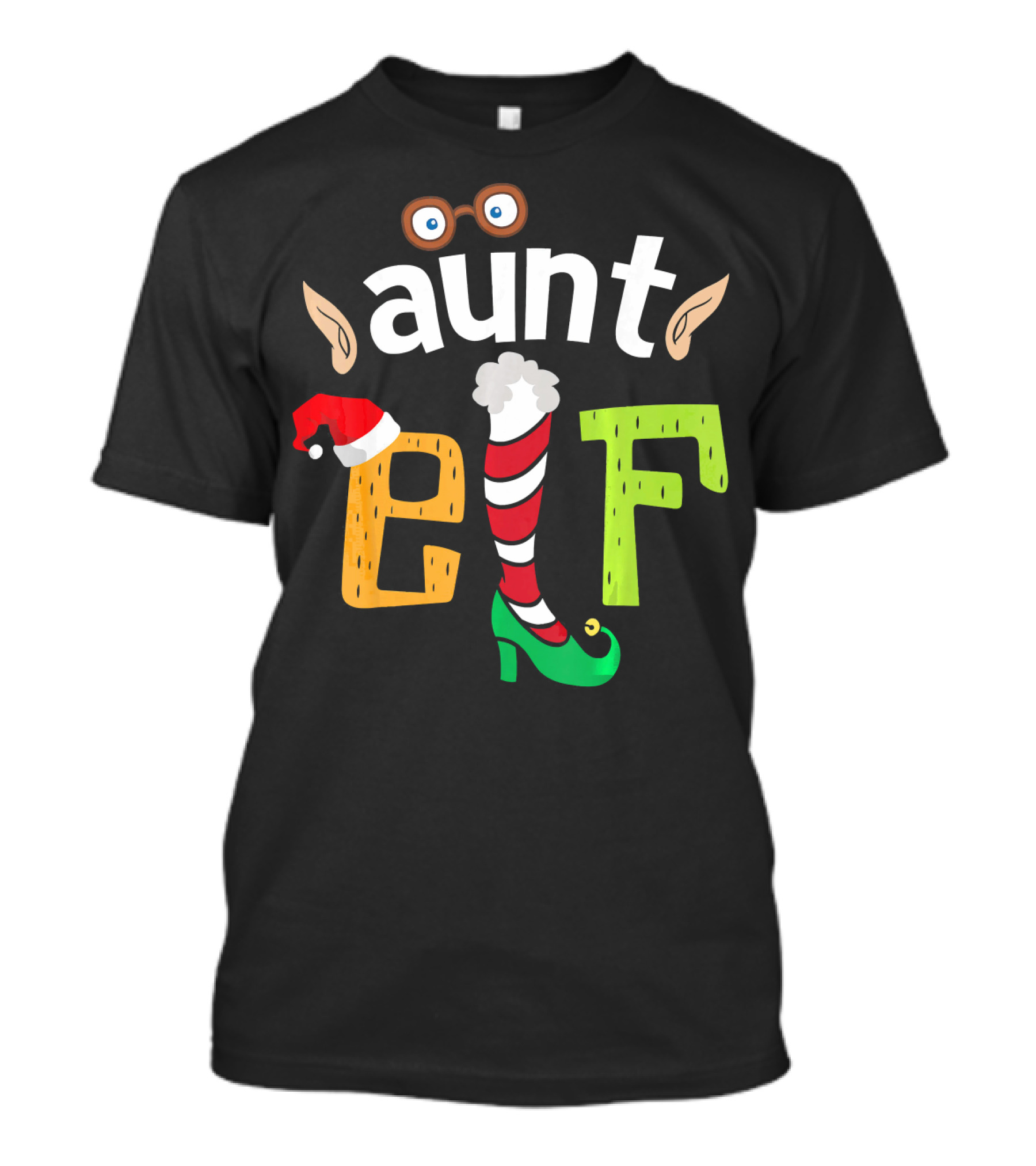 Aunt Elf Elf Squad Family Christmas Holiday Magic T-Shirt